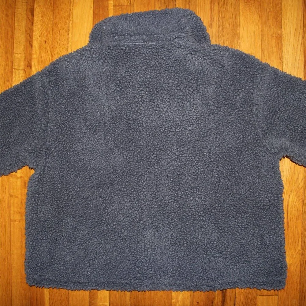 Nike Sportswear Swoosh Full Zip Sherpa Fleece Jacket Womens L Thunder Blue
